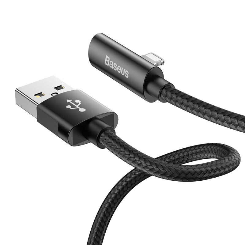Кабель Baseus Rhythm Bent Connector Audio and Cable For iP 1.2m Black