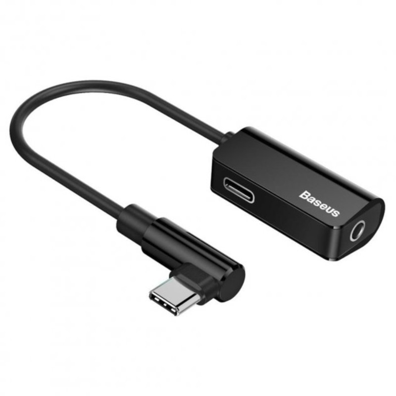Кабель-перехiдник Baseus Type-C to C & 3.5mm jack L45 Black