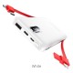 Зовнішній акумулятор BOROFONE BJ2 Buena power bank 10000mAh with built-in cable 2A White