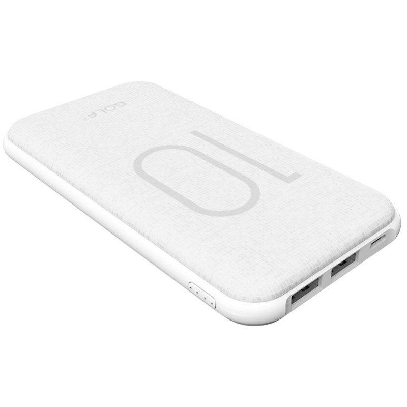 Зовнішній акумулятор GOLF G26 10000mAh White