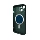 Чохол для смартфона AG Glass Matt Frame Color MagSafe Logo for Apple iPhone 15 Cangling Green