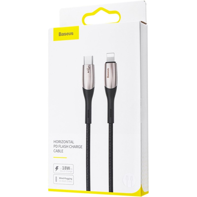 Кабель Baseus Horizontal Data Cable Type-C to iP PD 20W 1m Black