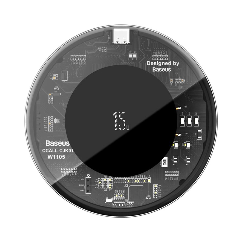 Бездротовий зарядний пристрій Baseus Simple Wireless Charger 15W (Updated Version for Type-C) Black
