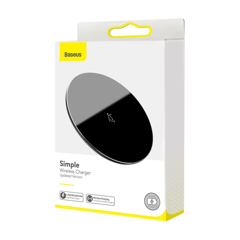 Бездротовий зарядний пристрій Baseus Simple Wireless Charger 15W (Updated Version for Type-C) Black