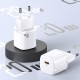 Мережевий зарядний пристрій Usams US-CC124 T36 20W Super Si PD Fast Charger(EU) White