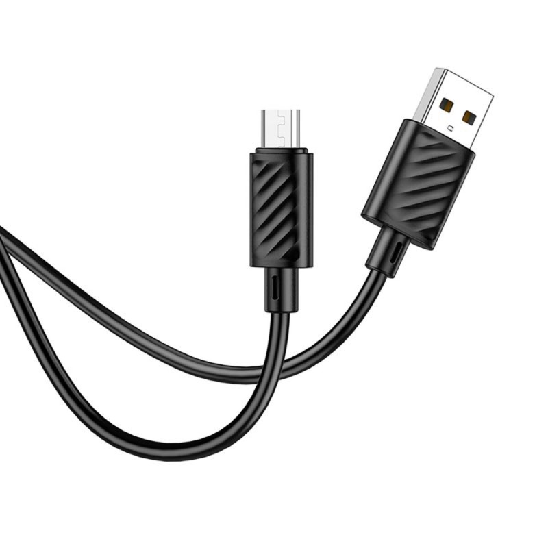 Кабель HOCO X88 Gratified charging data cable for Micro(unpackaged) Black