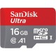 microSDHC (UHS-1) SanDisk Ultra 16Gb class 10 A1 (98Mb/s, 653x) (adapter SD)