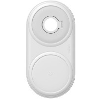 Бездротовий зарядний пристрій Baseus Planet 2in1 cable winder+wireless charger(EU) White