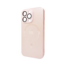 Чохол для смартфона AG Glass Matt Frame Color MagSafe Logo for Apple iPhone 13 Pro Chanel Pink