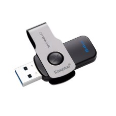 Flash Kingston USB 3.0 DT Swivel Design 64GB Metal/Black