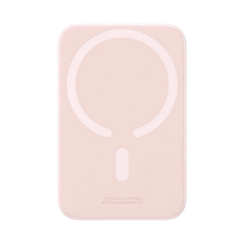 Зовнішній акумулятор Baseus Magnetic Wireless Charging Power bank 6000mAh 20W With Cable Pink
