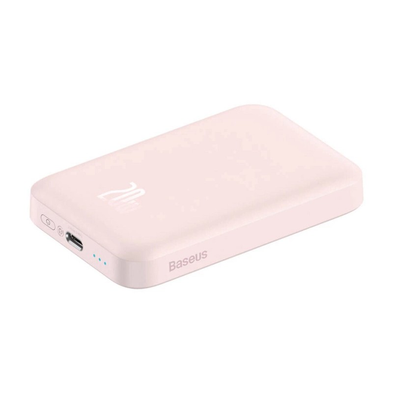 Зовнішній акумулятор Baseus Magnetic Wireless Charging Power bank 6000mAh 20W With Cable Pink