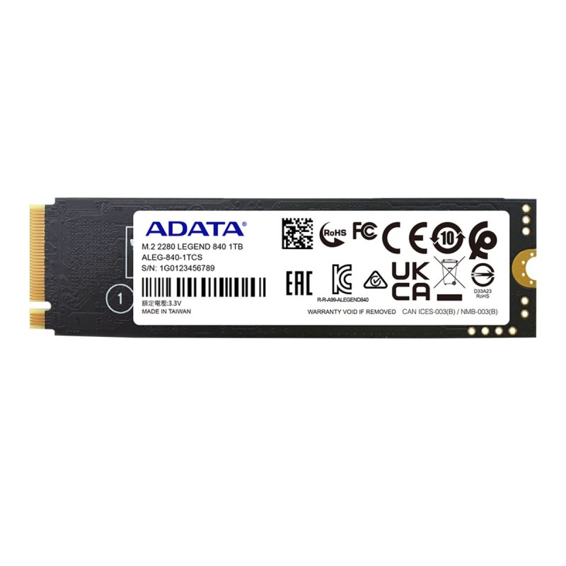 SSD M.2 ADATA LEGEND 840 1TB 2280, PCIe Gen4x4 NVMe 3D NAND Read/Write:5000/4500 MB/sec