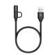 Кабель Baseus Yiven 2-in-1 Cable (Micro/Lightning) 1m Black