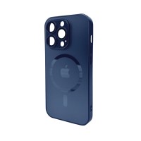 Чохол для смартфона AG Glass Matt Frame Color MagSafe Logo for Apple iPhone 15 Pro Max Navy Blue