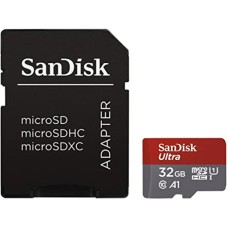 microSDHC (UHS-1) SanDisk Ultra 32Gb class 10 A1 (98Mb/s, 653x) (adapter SD) (SDSQUAR-032G-GN6IA)