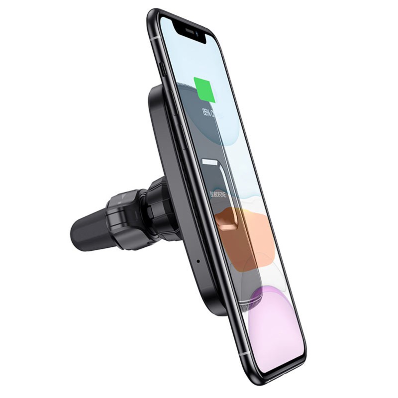 Тримач для мобiльного з БЗП BOROFONE BH35 Magnetic wireless charging car holder