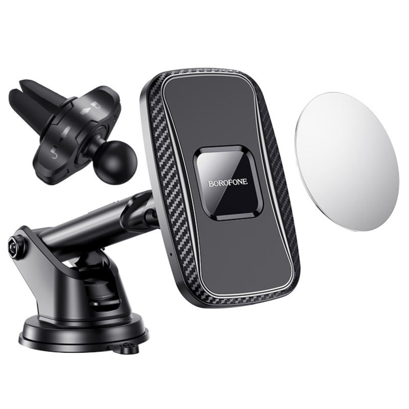 Тримач для мобiльного з БЗП BOROFONE BH35 Magnetic wireless charging car holder