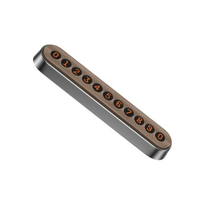 Паркувальна карта Baseus Wood Texture Temporary ParkingNumber PlateSilver