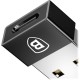 Адаптер Baseus Exquisite USB Male to Type-C Female Adapter Converter Black