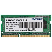 DDR3 Patriot SL 4GB 1600MHz CL11 1.35V SODIMM