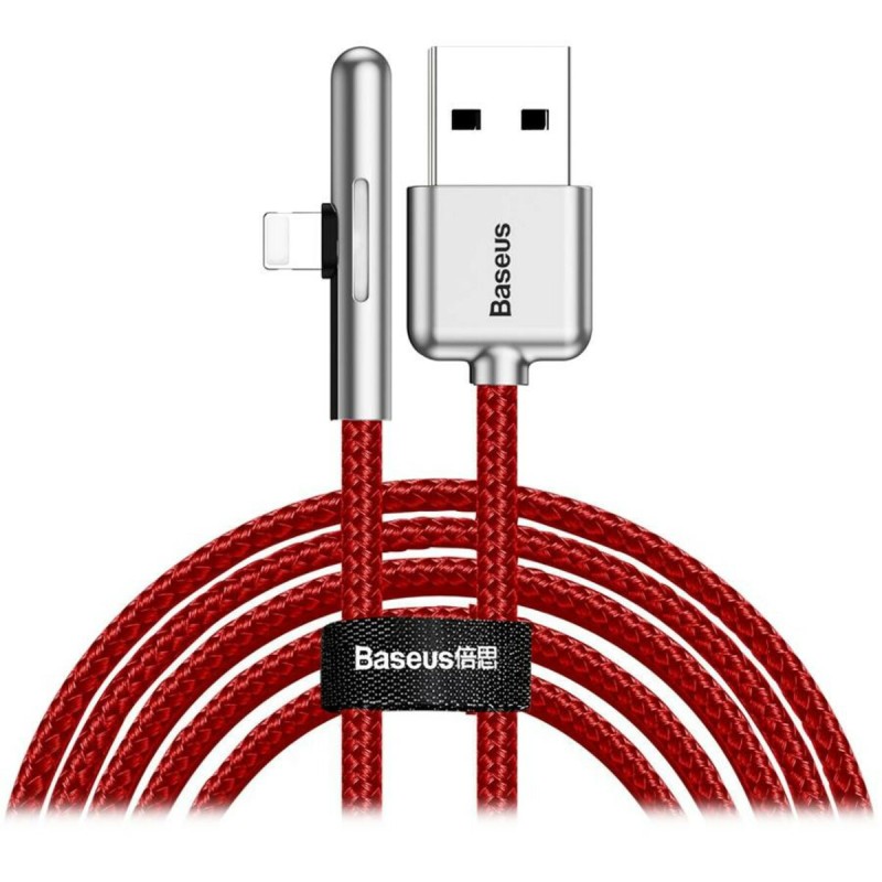 Кабель Baseus Iridescent Lamp Mobile Game Cable USB For iP 1m Red