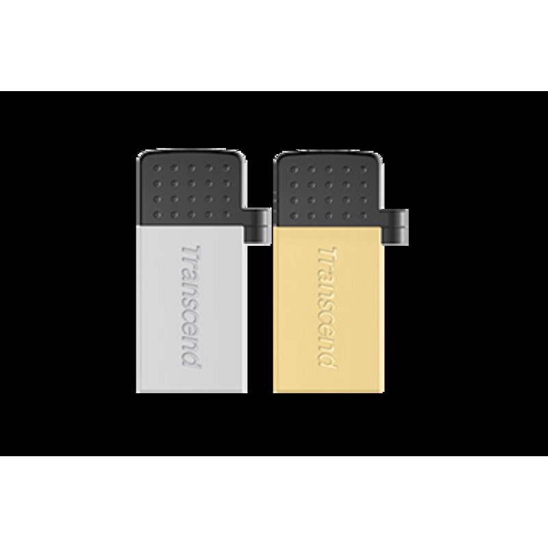 Flash Transcend USB 2.0 JetFlash 380 microUSB OTG 64Gb Silver