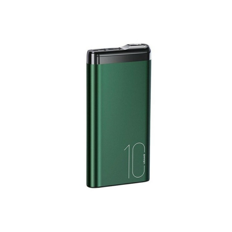 Зовнішній акумулятор Usams US-CD148 PB55 Alloy Digital Display Power Bank 10000mah Dark Green