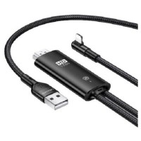 Кабель Usams US-SJ442  U53 Lightning to HDMI Cable 2m Black