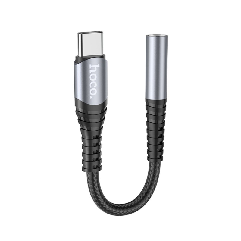 Кабель-перехiдник HOCO LS33 Type-C Digital 3.5 Audio converter Metal Gray