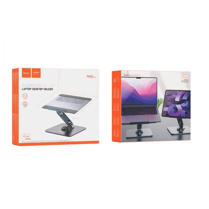 Підставка для ноутбука HOCO PH52 Might metal rotating tablet desktop holder Metal Gray