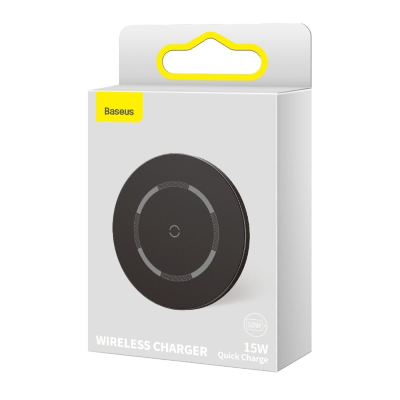 Бездротовий зарядний пристрій Baseus Simple Magnetic Wireless Charger(suit for IP12) Black