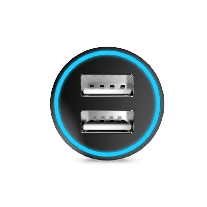 Автомобільний зарядний пристрій Hoco UC204 2USB 2.4A Black